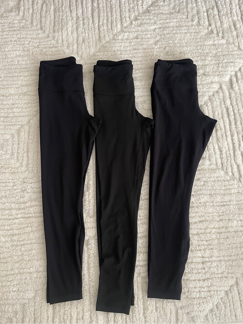 3 Pairs Yogalicious Black High-Waist Leggings SMALL